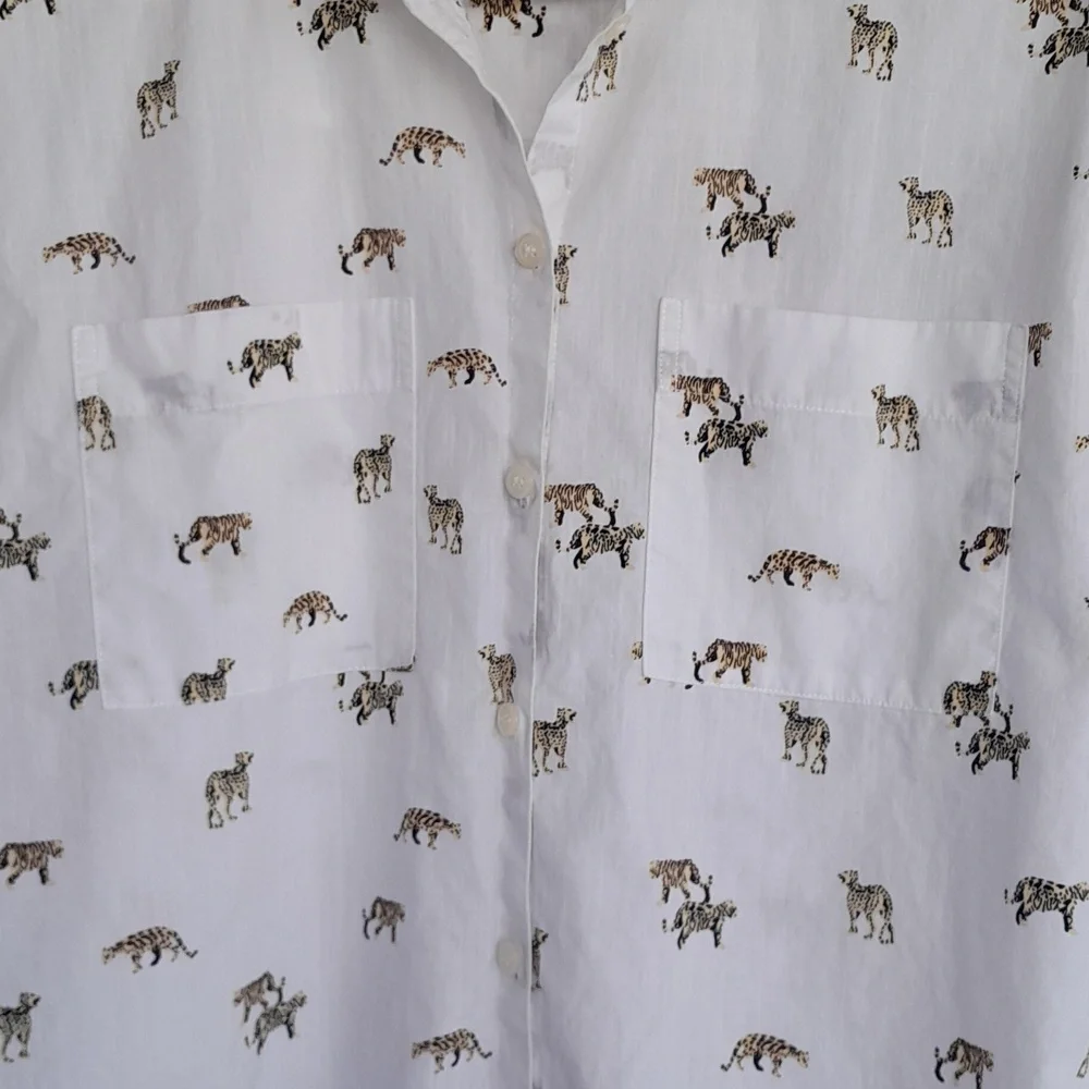 Madewell Button Down Shirt in Cat Walk Size Small - Picture 7 of 8
